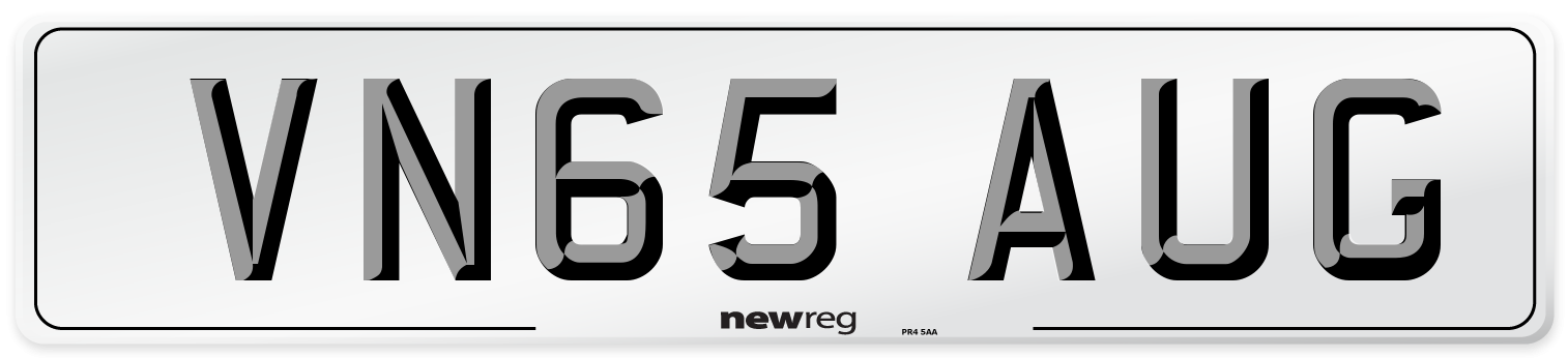 VN65 AUG Number Plate from New Reg
